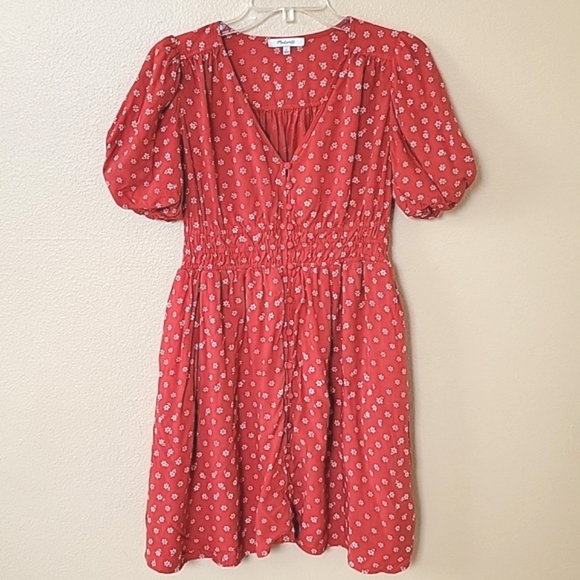 Madewell Dresses & Skirts - Madewell Red Sophia Bandana Flower Mini Dress - Size Small